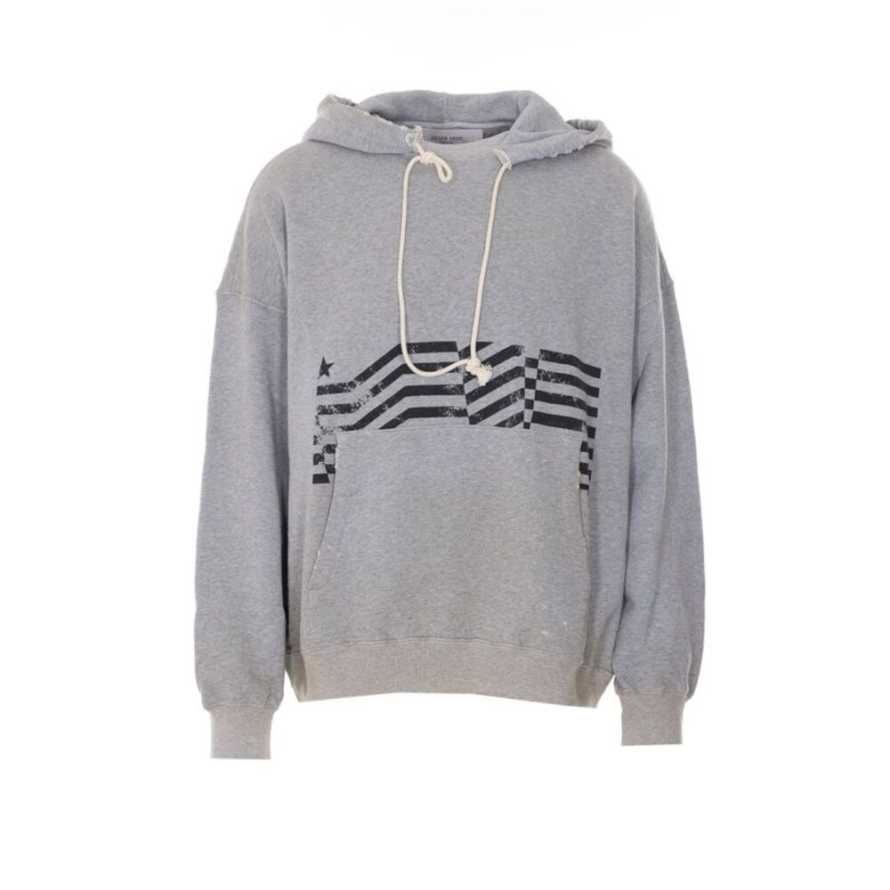 Golden Goose Men Journey Hoodie With Flag Print